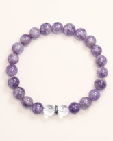 Soulful Serenity - Purple Agate & Clear Quartz Gentle Healer Bracelet